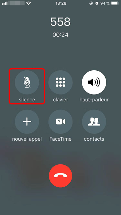 faire l'appel en silence sur iPhone