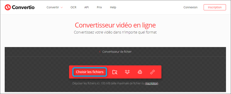 ajouter la vidéo à convertir