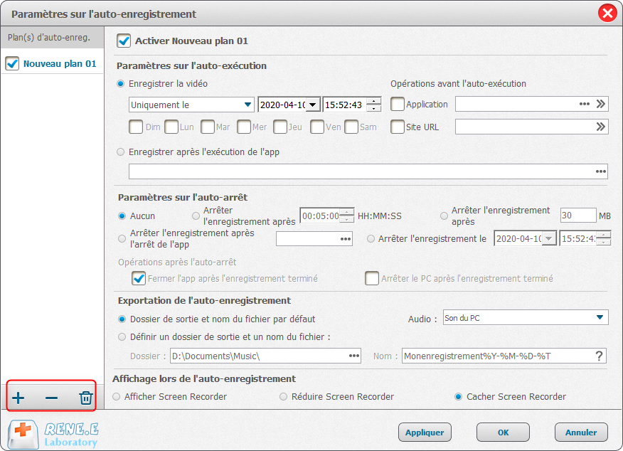 ajouter ou supprimer une tâche