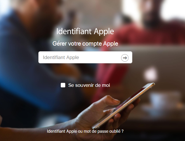 identifiant Apple et mot de passe oublié