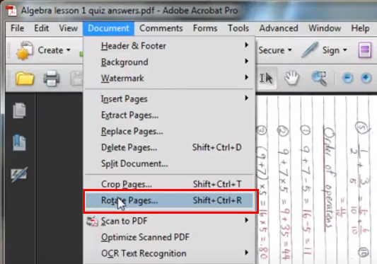 pivoter le fichier PDF avec Adobe Acrobat Pro