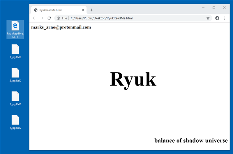 Ryuk est un ransomware difficile à décrypter