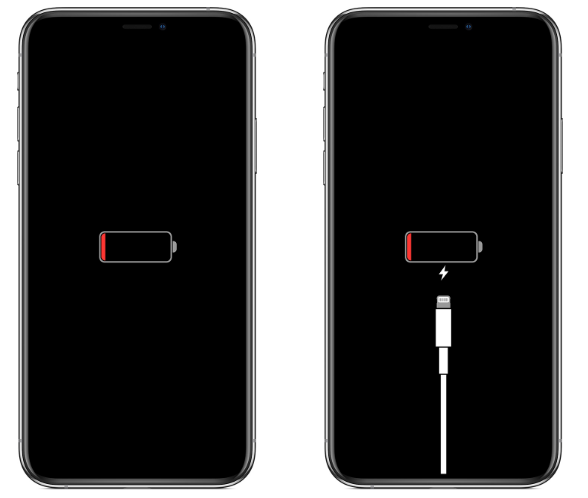 recharger l'iPhone pour vérifier le problème de batterie