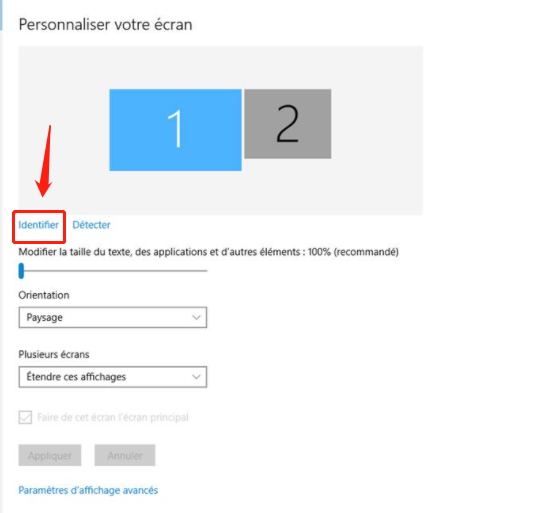 cliquer sur Identifier