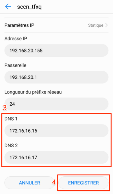 étape pour changer le DNS sur Android