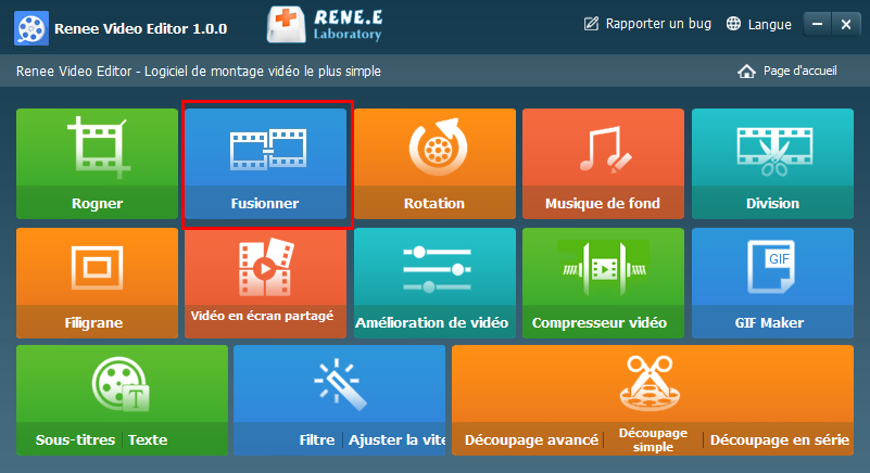 fusionner des vidéos avec Renee Video Editor
