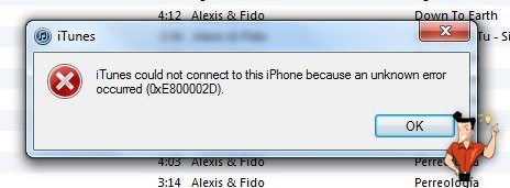 comment corriger l’erreur iTunes 0xe800002d