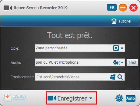 lancer l'enregistrement de Renee Video Editor Pro