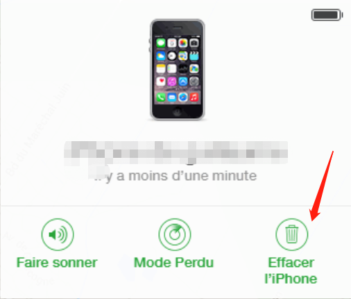 Effacer l'iPhone