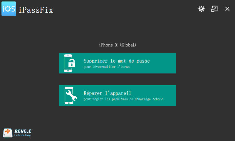 réparer iPhoneX avec Renee iPassFix