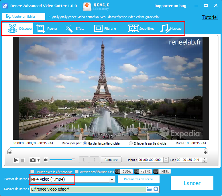 convertir MKV en MP4 avec Renee Video Editor