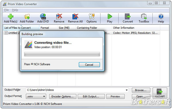 nch prism video file converter