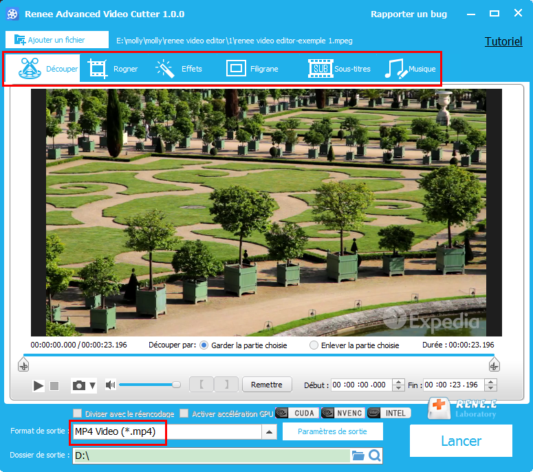 convertir MPEG en MP4 avec Renee Video Editor