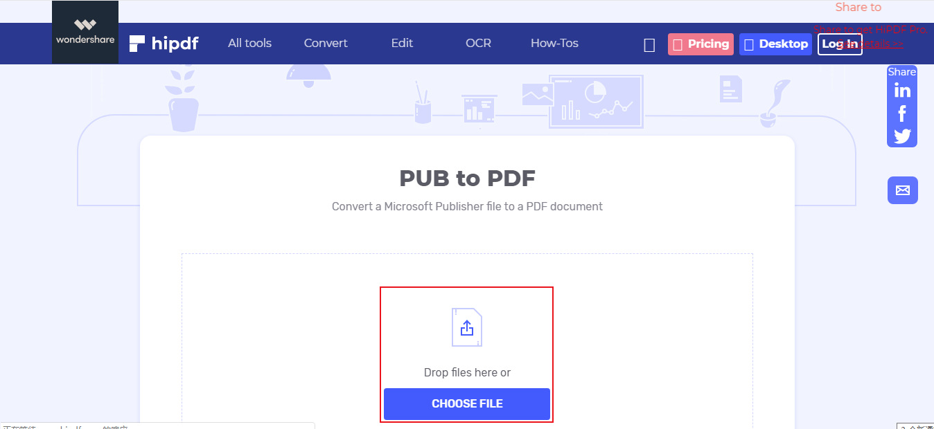 cloud convert pub to pdf