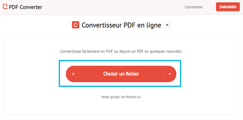 créer un fichier PDF en ligne avec PDF Convert