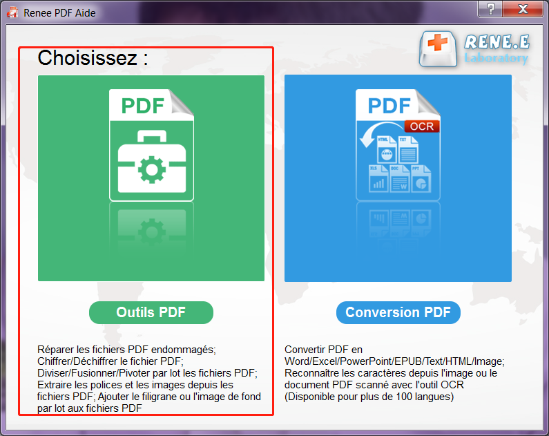 choisir Outil PDF