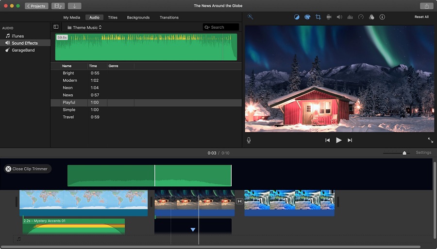 logiciel de montage vidéo iMovie