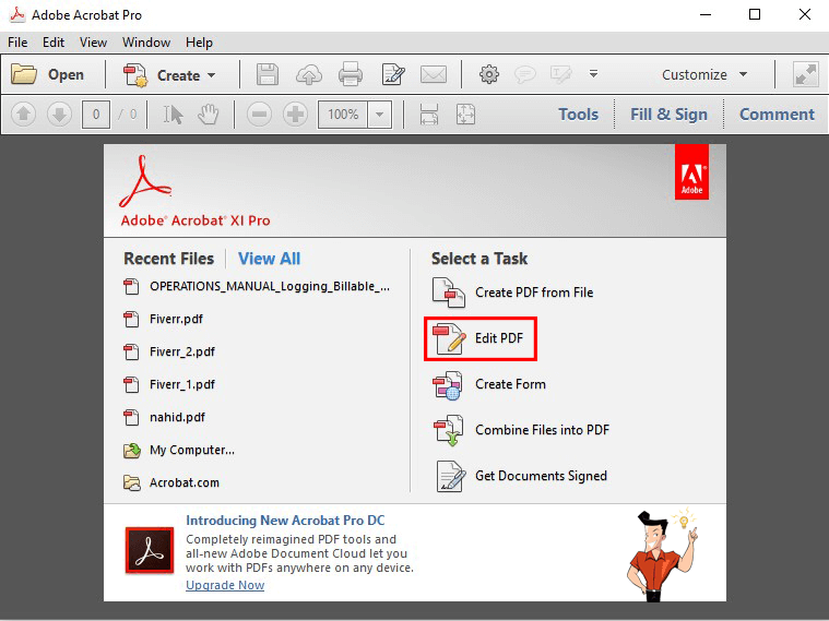 convertir le fichier PDF avec Adobe