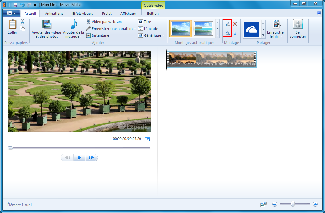 pivoter la vidéo avec Windows Movie Maker