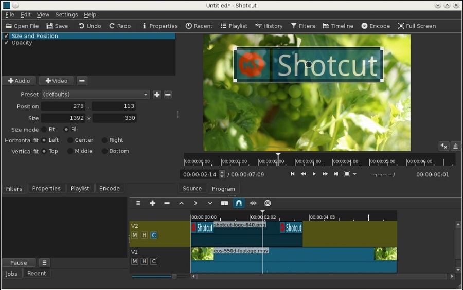 logiciel de montage vidéo Shotcut