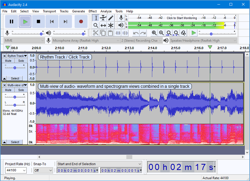 enregistreur audio Audacity