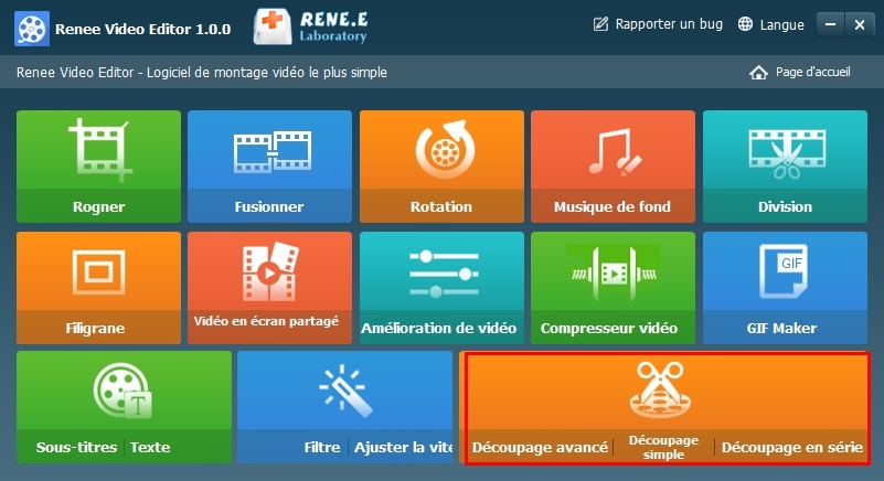 couper une vidéo avec Renee Video Editor