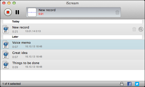 logiciel d'enregistrement audio iScream