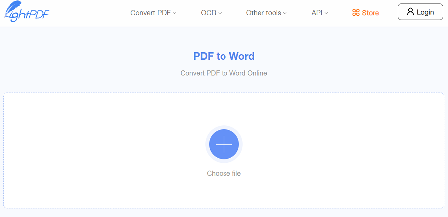 convertir PDF en Word via le convertisseur LightPDF