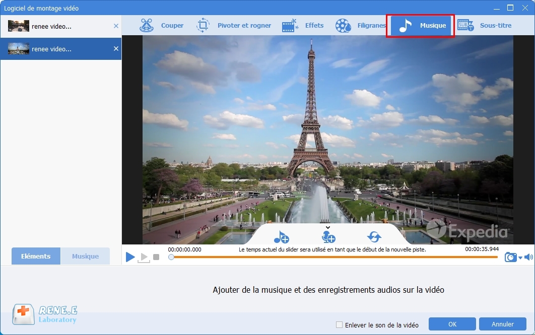 ajouter la musique sur la vidéo