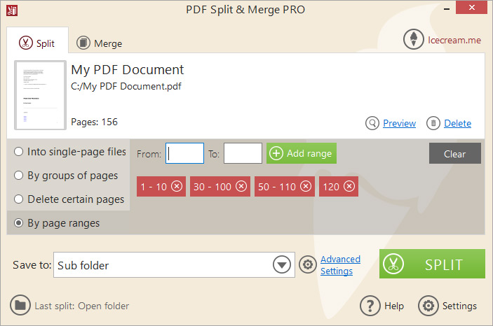 IceCream PDF Split & Merge