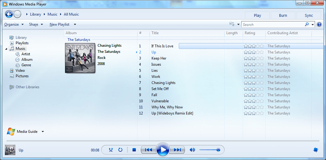 lecteur de musique Windows Media Player