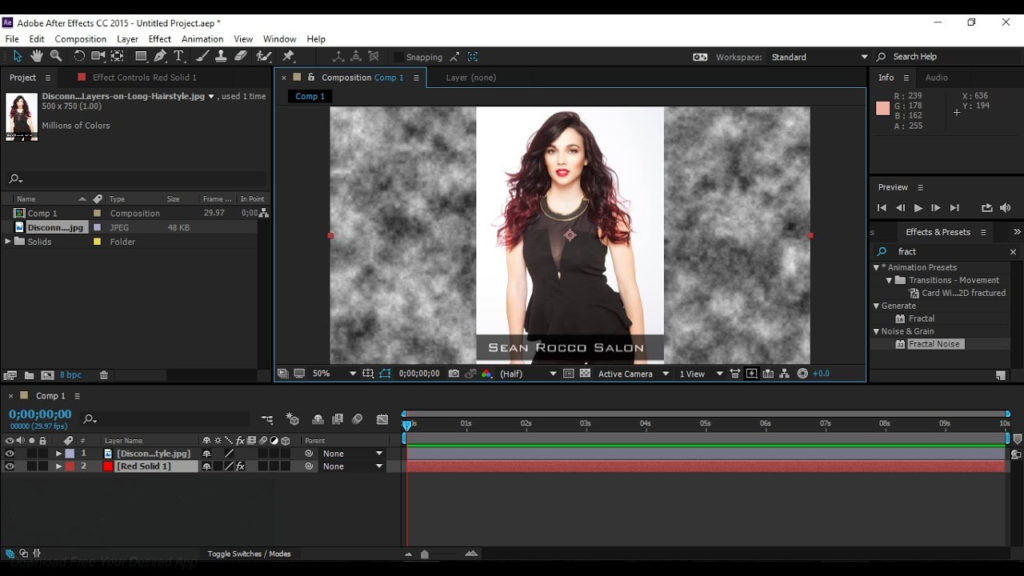 changer le fond d'écran avec Adobe After Effects