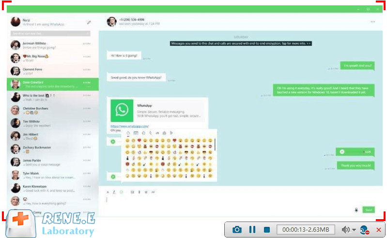 enregistrer l'appel vidéo et vocal de WhatsAPP avec Renee Video Editor Pro