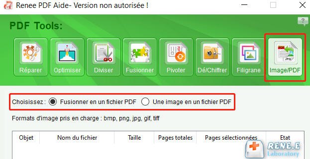 convertir l'image en PDF avec Renee PDF Aide