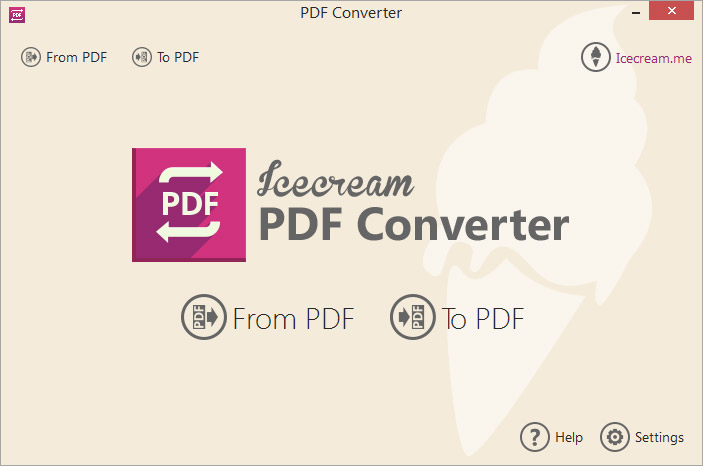 Icecream PDF Converter pour convertir le fichier PDF