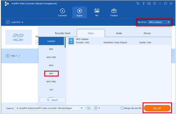 convertir le fichier ISO en MKV