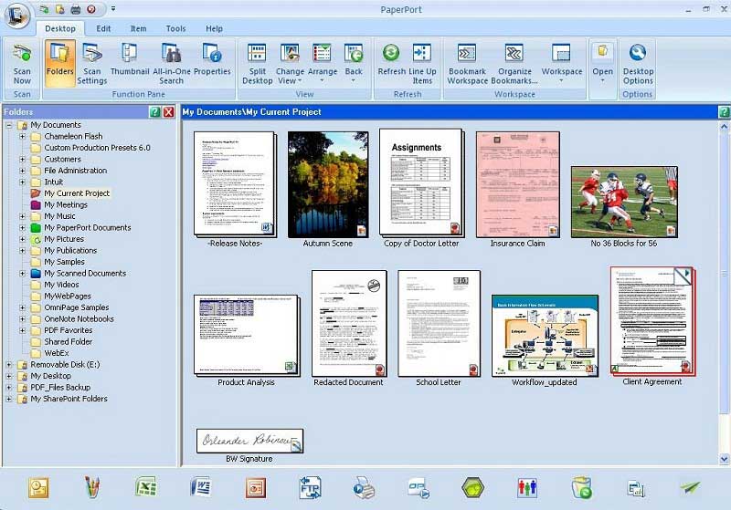 paperport pour reconnaître le PDF
