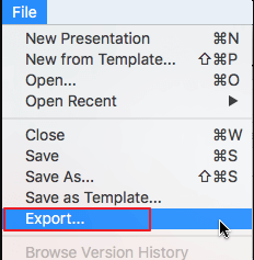exporter le fichier PowerPoint sur Mac