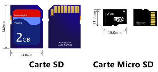 différence entre la carte SD et la carte Micro SD